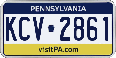 PA license plate KCV2861