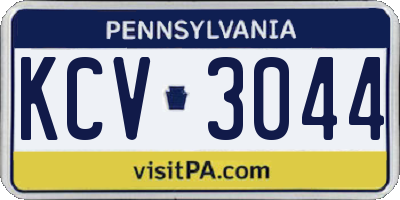 PA license plate KCV3044