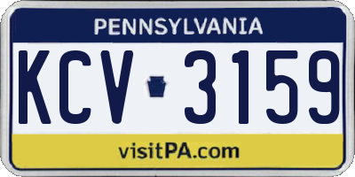 PA license plate KCV3159