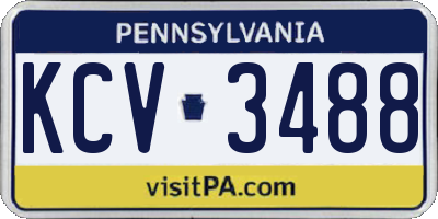 PA license plate KCV3488