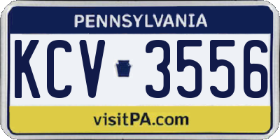 PA license plate KCV3556