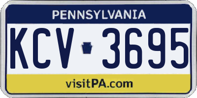 PA license plate KCV3695