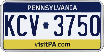PA license plate KCV3750