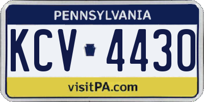 PA license plate KCV4430