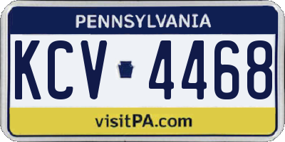 PA license plate KCV4468