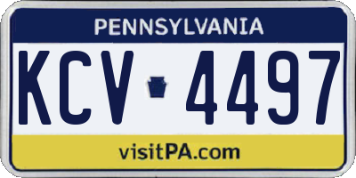 PA license plate KCV4497