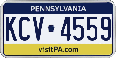 PA license plate KCV4559
