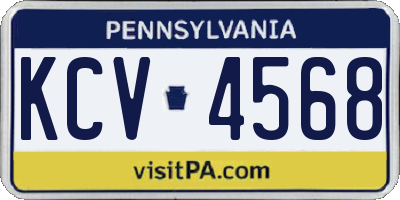 PA license plate KCV4568