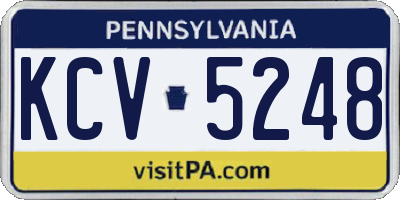 PA license plate KCV5248