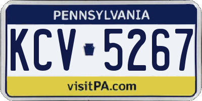 PA license plate KCV5267