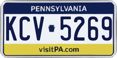 PA license plate KCV5269