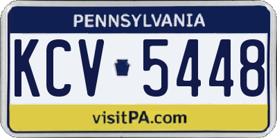 PA license plate KCV5448