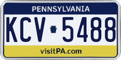 PA license plate KCV5488