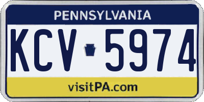 PA license plate KCV5974