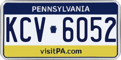 PA license plate KCV6052