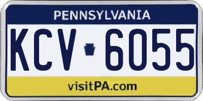 PA license plate KCV6055