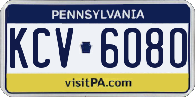 PA license plate KCV6080