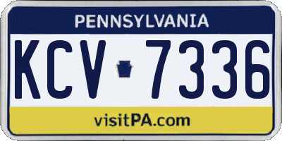 PA license plate KCV7336