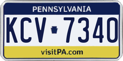 PA license plate KCV7340