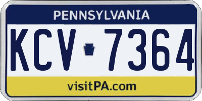 PA license plate KCV7364