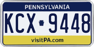 PA license plate KCX9448