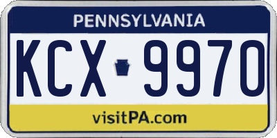PA license plate KCX9970
