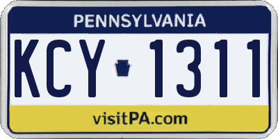 PA license plate KCY1311