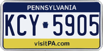 PA license plate KCY5905