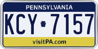 PA license plate KCY7157