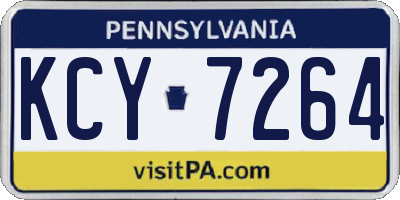 PA license plate KCY7264