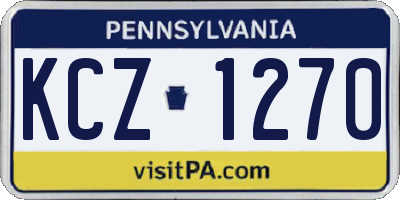 PA license plate KCZ1270