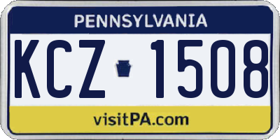 PA license plate KCZ1508