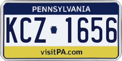 PA license plate KCZ1656