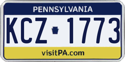 PA license plate KCZ1773