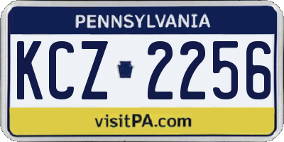 PA license plate KCZ2256