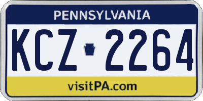 PA license plate KCZ2264