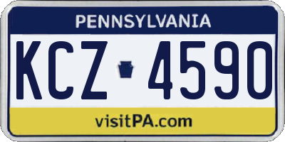 PA license plate KCZ4590