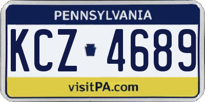PA license plate KCZ4689
