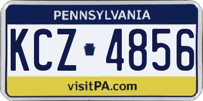 PA license plate KCZ4856