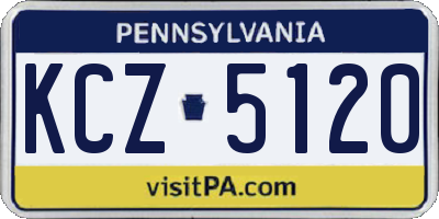 PA license plate KCZ5120