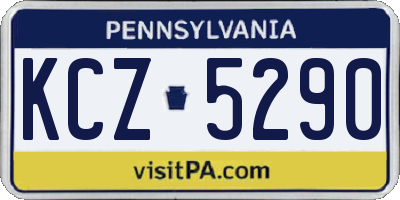 PA license plate KCZ5290