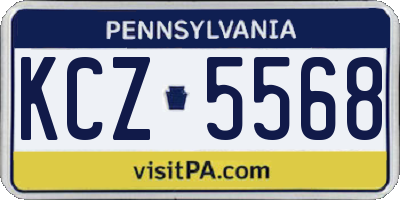 PA license plate KCZ5568