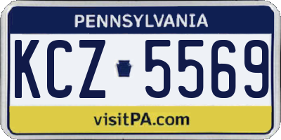 PA license plate KCZ5569