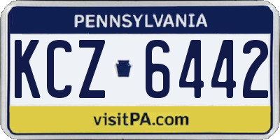 PA license plate KCZ6442