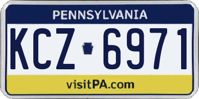 PA license plate KCZ6971