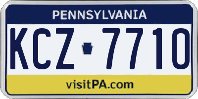 PA license plate KCZ7710