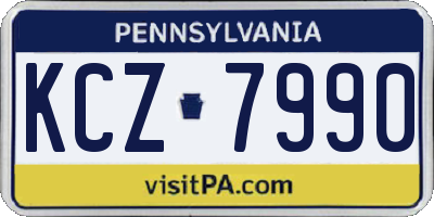 PA license plate KCZ7990