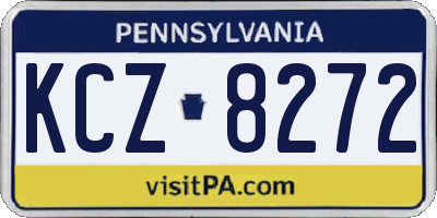 PA license plate KCZ8272