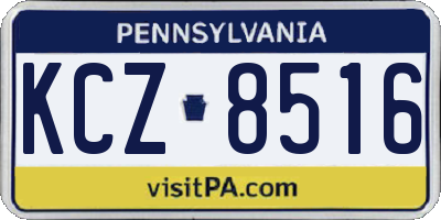 PA license plate KCZ8516