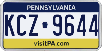PA license plate KCZ9644